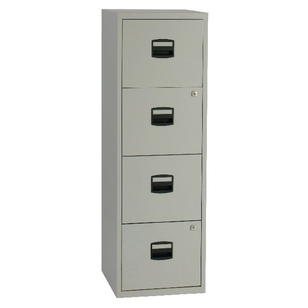 Bisley 4 Drawer Grey A4 Personal Filing Cabinet By37874 Bisley A4 Personal Filing Cabinet 4 Drawer Grey By37874